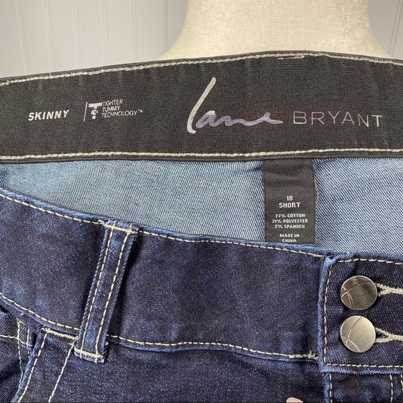 Lane Bryant Skinny Raw Hem Jeans 18 Short - Picture 4 of 5